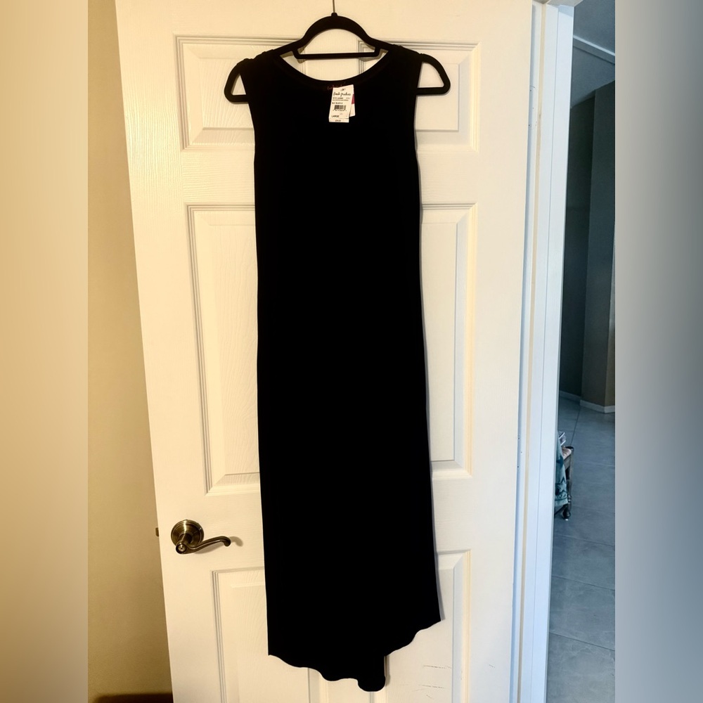 NWT Fresh Produce hi low Maxi dress Size L black - Picture 3 of 6